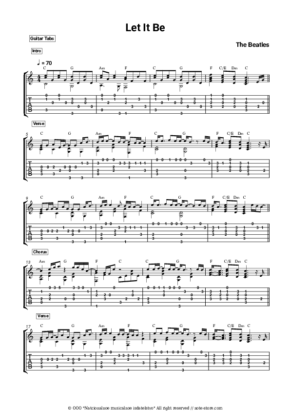 Let It Be - The Beatles Tabs - Guitar.Tabs