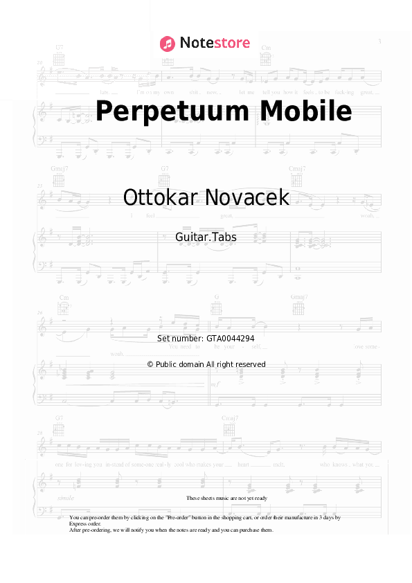 Perpetuum Mobile - Ottokar Novacek Tabs - Guitar.Tabs