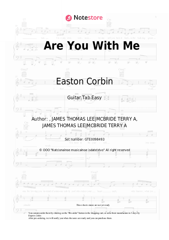 Are You With Me - Easton Corbin Tabs Easy - Guitar.Tab.Easy