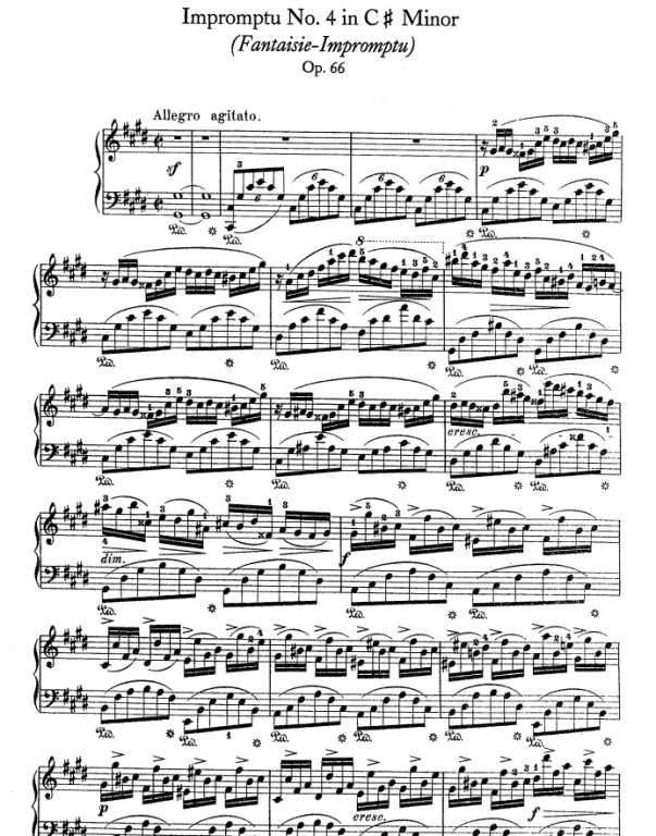 Fantaisie Impromptu, Op. 66 - Frederic Chopin Piano Sheet Music - Piano.Solo