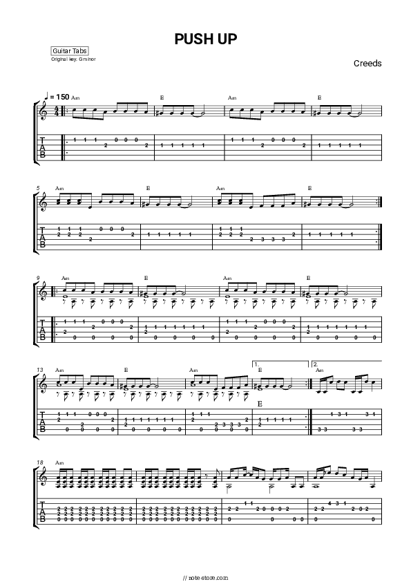 Push Up - Creeds Tabs - Guitar.Tabs