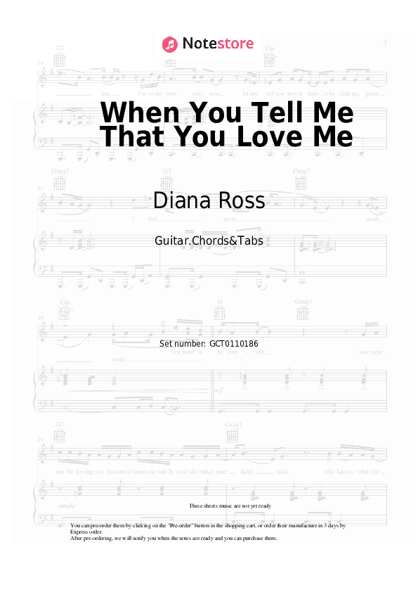When You Tell Me That You Love Me - Diana Ross Chords and Tabs - Guitar.Chords&Tabs