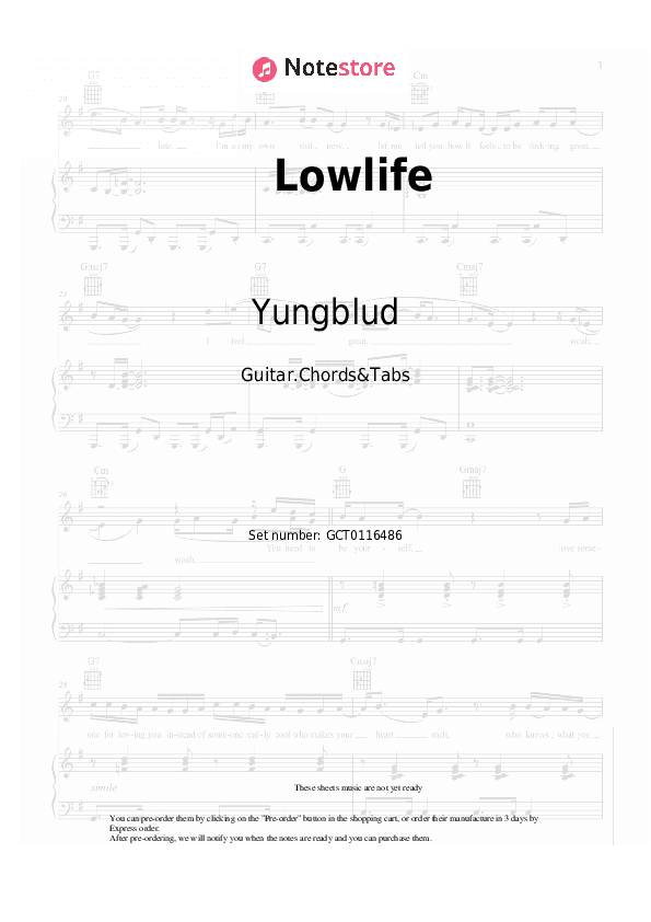 Lowlife - Yungblud Chords and Tabs - Guitar.Chords&Tabs