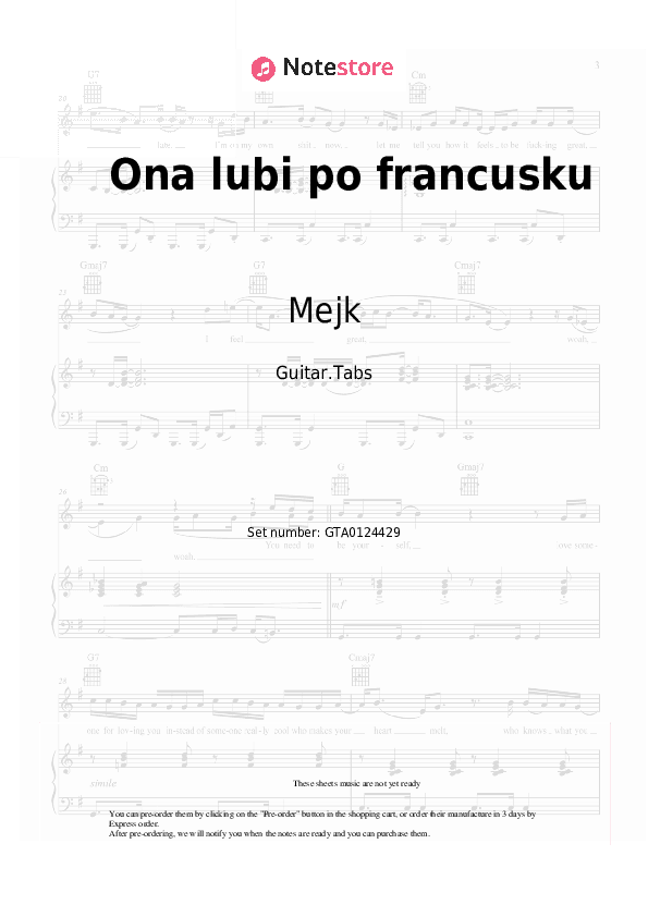 Ona lubi po francusku - Mejk Tabs - Guitar.Tabs