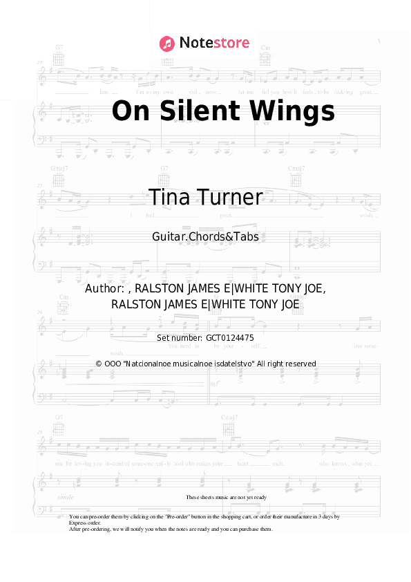 On Silent Wings - Tina Turner Chords and Tabs - Guitar.Chords&Tabs