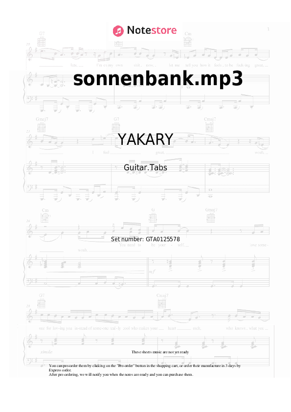 sonnenbank.mp3 - YAKARY Tabs - Guitar.Tabs