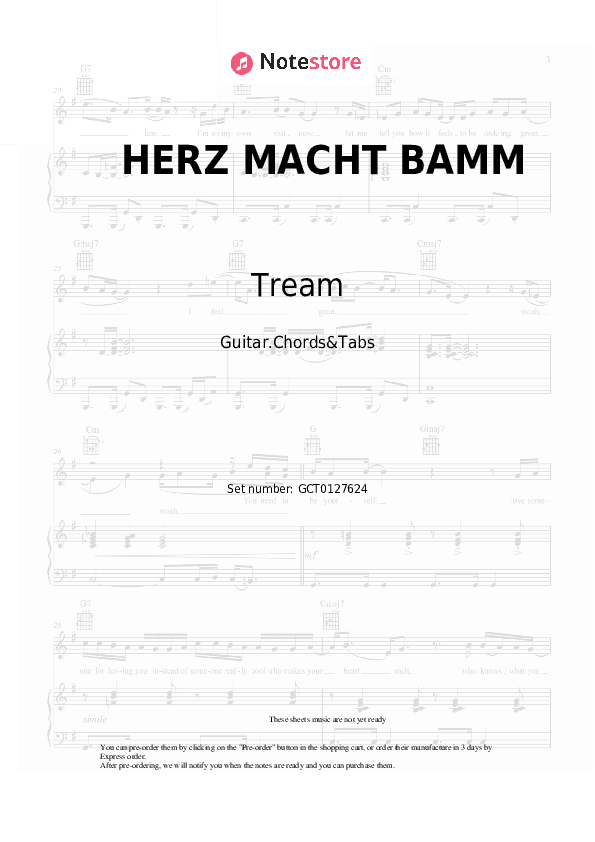 HERZ MACHT BAMM - Tream, treamiboii Chords and Tabs - Guitar.Chords&Tabs