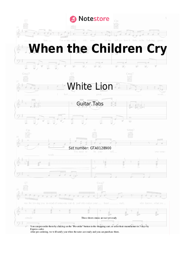 When the Children Cry - White Lion Tabs - Guitar.Tabs