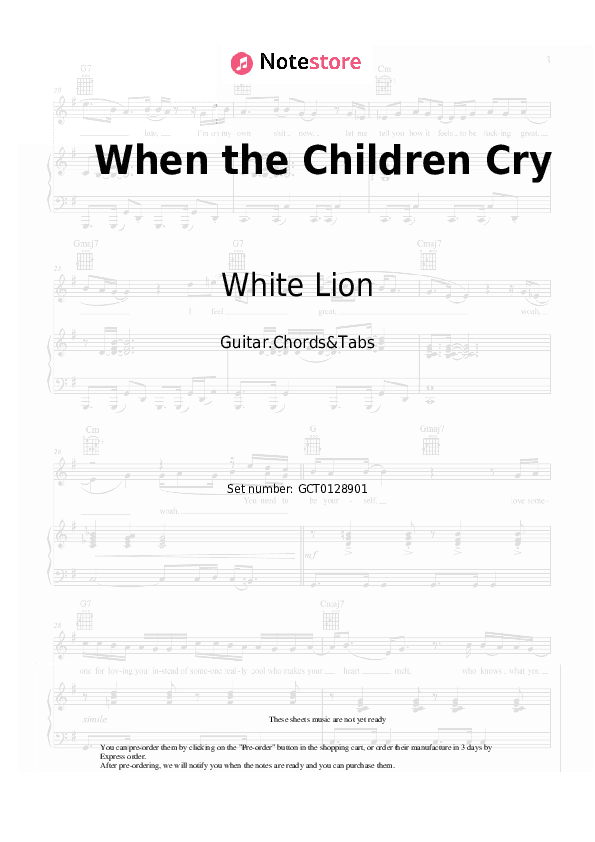 When the Children Cry - White Lion Chords and Tabs - Guitar.Chords&Tabs
