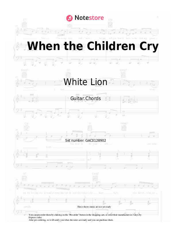 When the Children Cry - White Lion Chords - Guitar.Chords