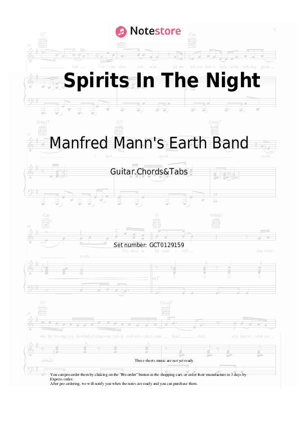 Spirits In The Night - Manfred Mann's Earth Band Chords and Tabs - Guitar.Chords&Tabs