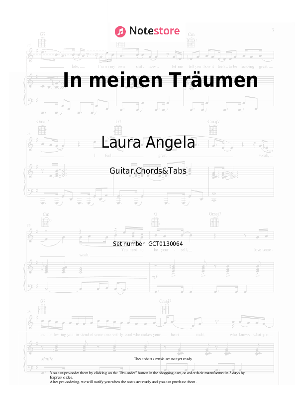 In meinen Träumen - Laura Angela Chords and Tabs - Guitar.Chords&Tabs