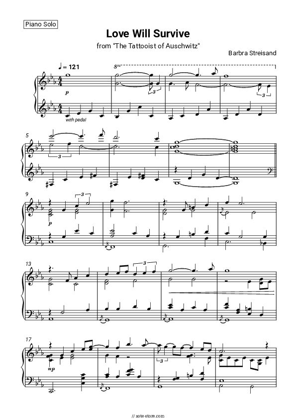 Love Will Survive - Barbra Streisand Piano Sheet Music - Piano.Solo