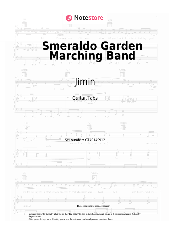 Smeraldo Garden Marching Band - Jimin, Loco Tabs - Guitar.Tabs