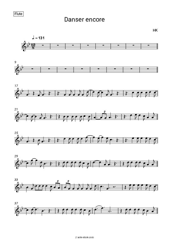 Danser Encore - HK Flute Sheet Music - Flute