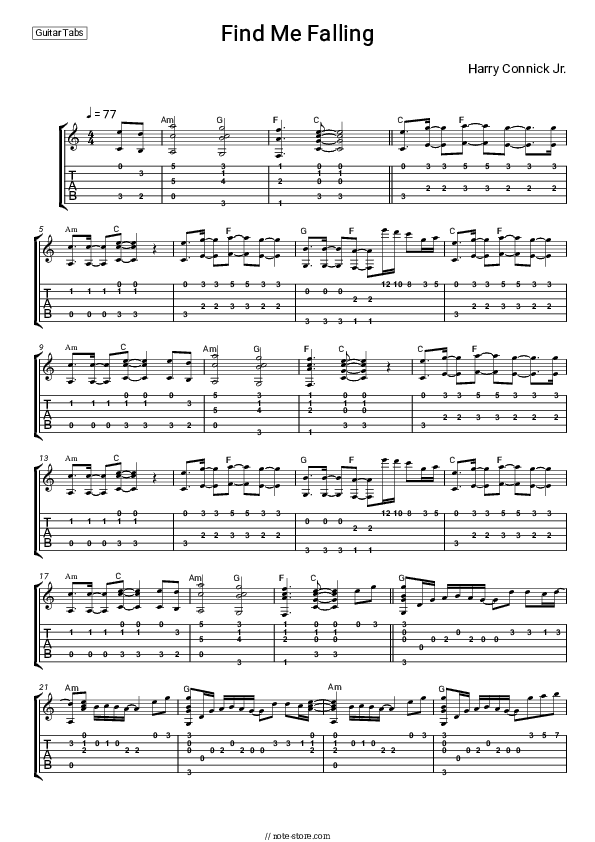 Find Me Falling - Harry Connick Jr. Tabs - Guitar.Tabs