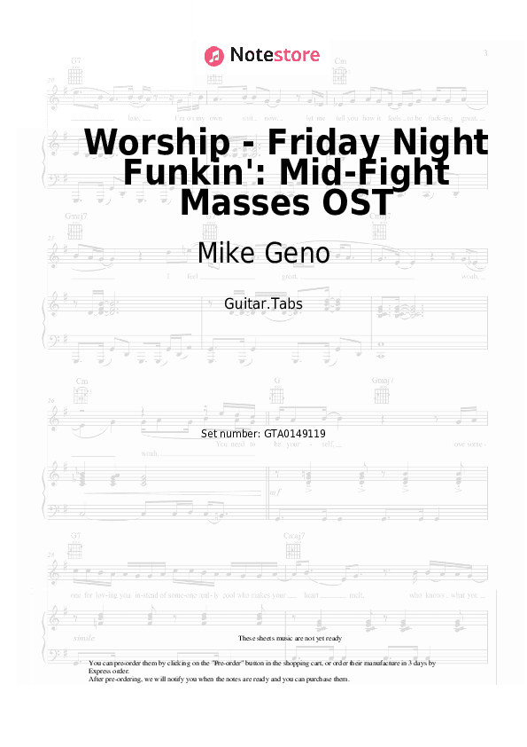 Worship - Friday Night Funkin': Mid-Fight Masses OST - Mike Geno Tabs - Guitar.Tabs