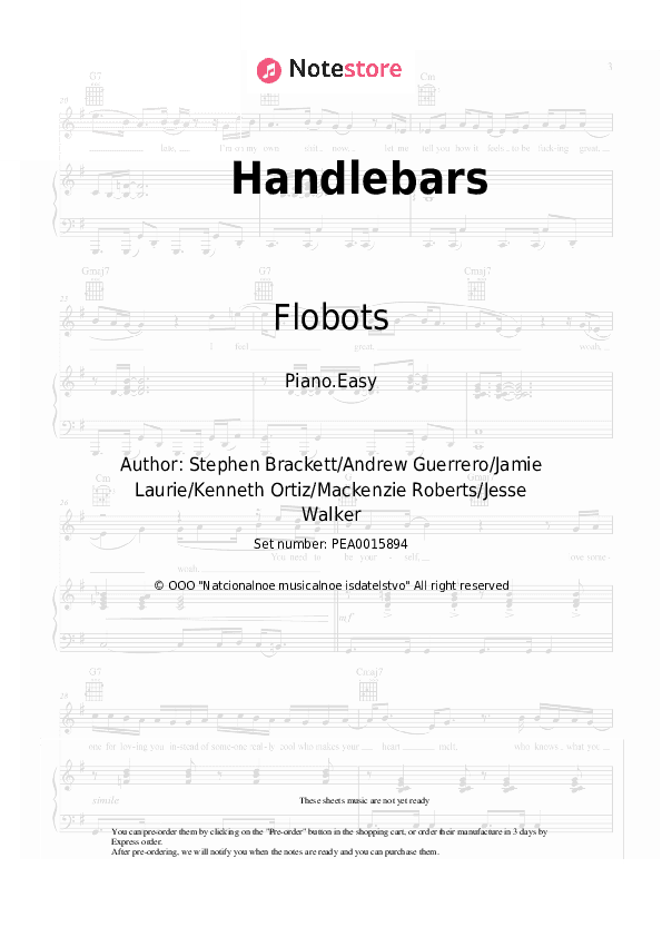 Handlebars - Flobots Piano Sheet Music Easy - Piano.Easy