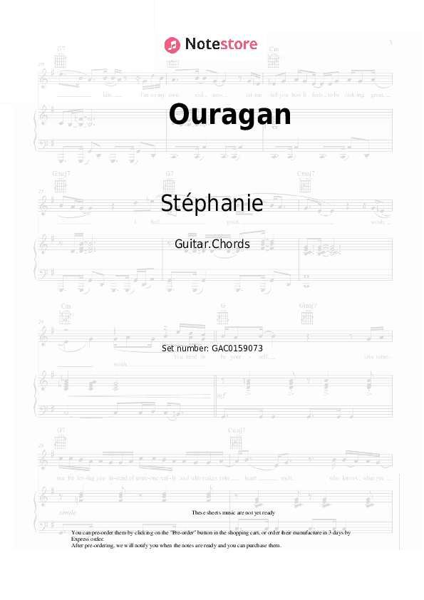 Ouragan - Stéphanie Chords - Guitar.Chords