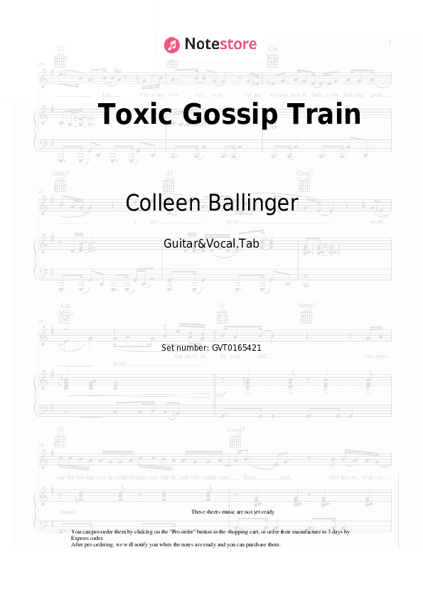 Toxic Gossip Train - Colleen Ballinger Chords and Voice - Guitar&Vocal.Tab