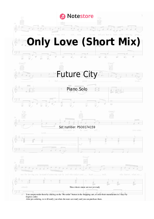 Only Love (Short Mix) - Future City Piano Sheet Music - Piano.Solo