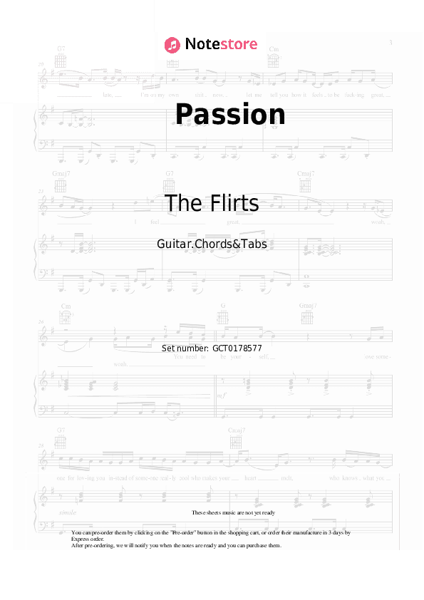 Passion - The Flirts Chords and Tabs - Guitar.Chords&Tabs