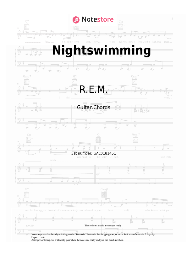 Nightswimming - R.E.M. Chords - Guitar.Chords