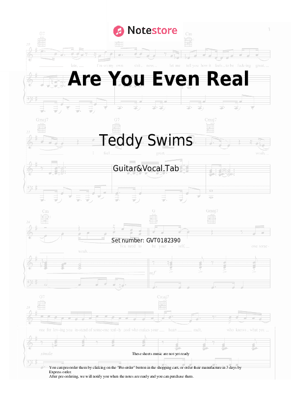 Are You Even Real - Teddy Swims, Giveon Chords and Voice - Guitar&Vocal.Tab