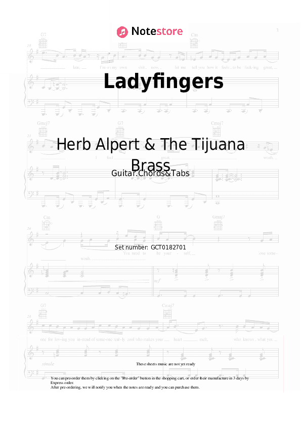 Ladyfingers - Herb Alpert & The Tijuana Brass Chords and Tabs - Guitar.Chords&Tabs