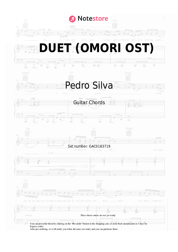 DUET (OMORI OST) - Pedro Silva Chords - Guitar.Chords