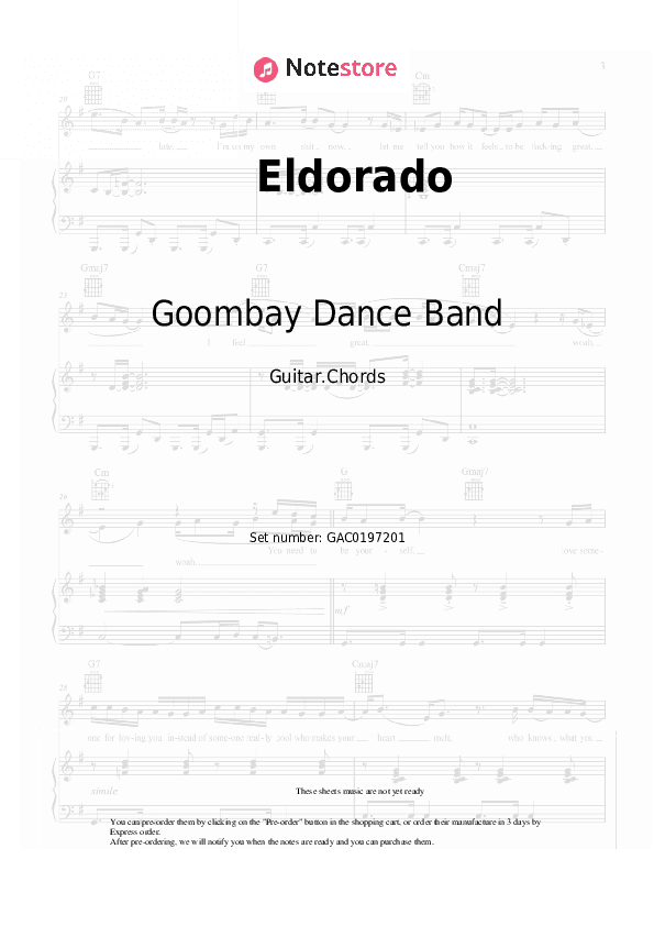 Eldorado - Goombay Dance Band Chords - Guitar.Chords