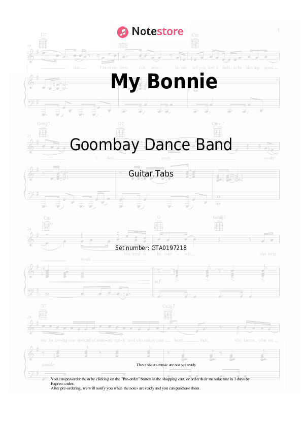 My Bonnie - Goombay Dance Band Tabs - Guitar.Tabs