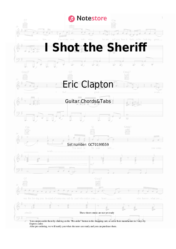 I Shot the Sheriff - Eric Clapton Chords and Tabs - Guitar.Chords&Tabs