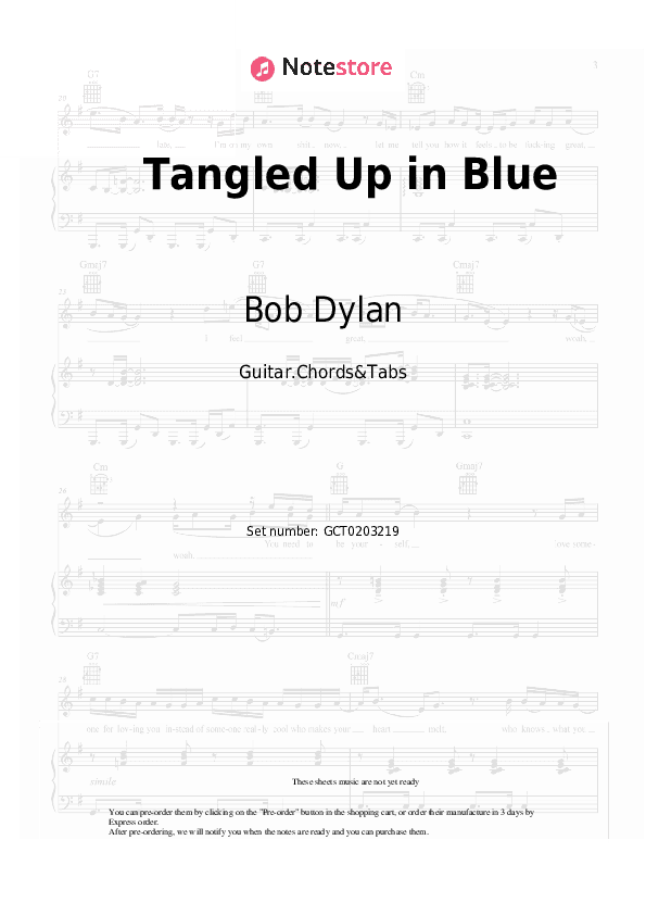 Tangled Up in Blue - Bob Dylan Chords and Tabs - Guitar.Chords&Tabs