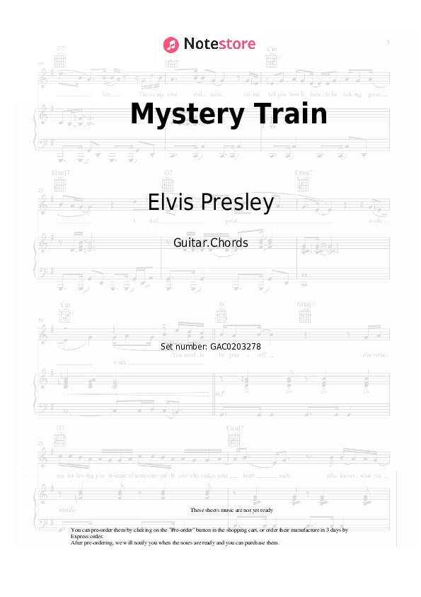 Mystery Train - Elvis Presley Chords - Guitar.Chords