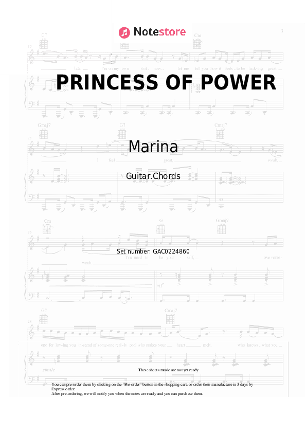 PRINCESS OF POWER - Marina Chords - Guitar.Chords