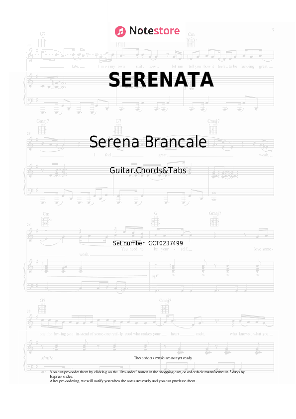 SERENATA - Serena Brancale, Alessandra Amoroso Chords and Tabs - Guitar.Chords&Tabs