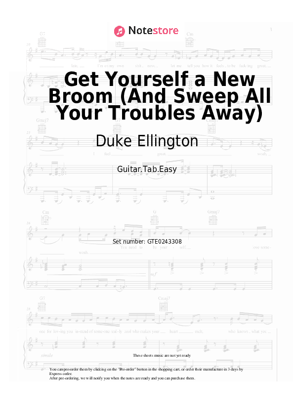 Get Yourself a New Broom (And Sweep All Your Troubles Away) - Duke Ellington Tabs Easy - Guitar.Tab.Easy