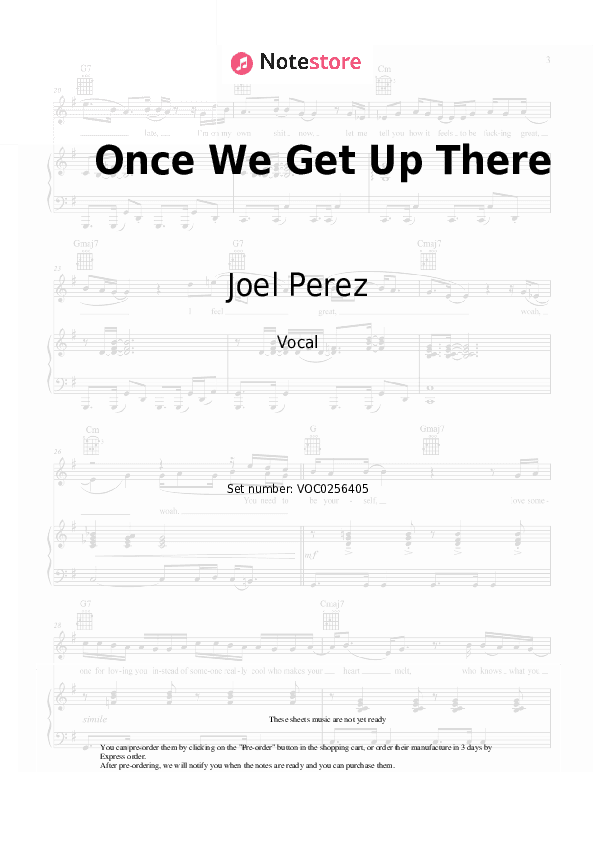 Once We Get Up There - Joel Perez, Christian Borle, Lilli Cooper, Sam Haft, Andrew Underberg Vocal Sheet Music - Vocal