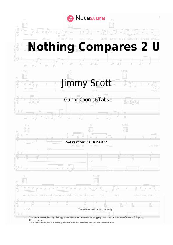 Nothing Compares 2 U - Jimmy Scott Chords and Tabs - Guitar.Chords&Tabs
