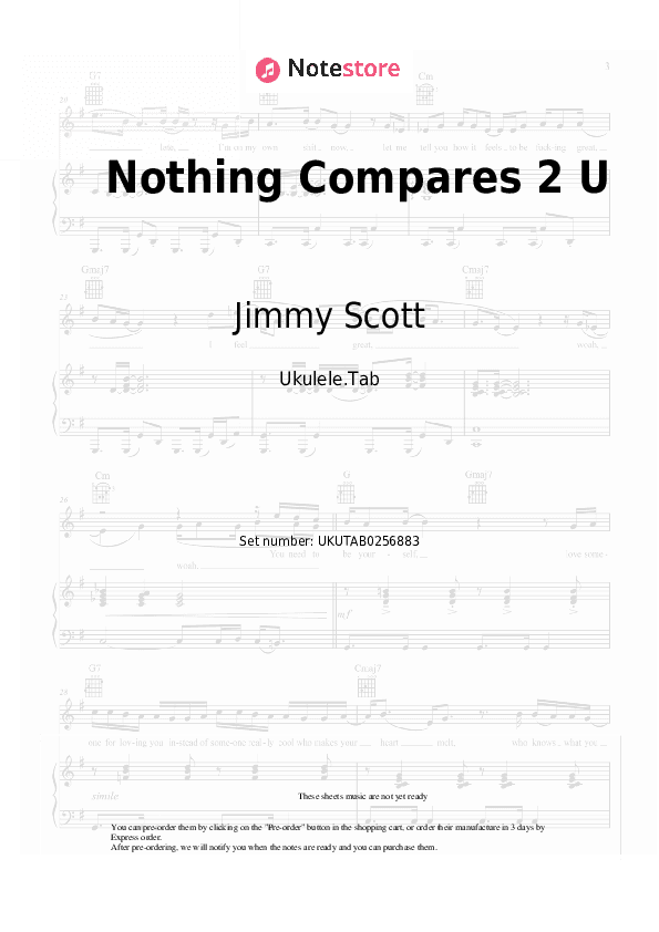 Nothing Compares 2 U - Jimmy Scott Sheet Music - Ukulele.Tab