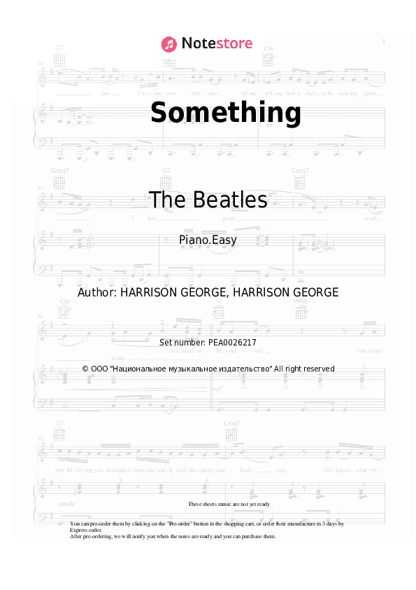 Something - The Beatles Piano Sheet Music Easy - Piano.Easy