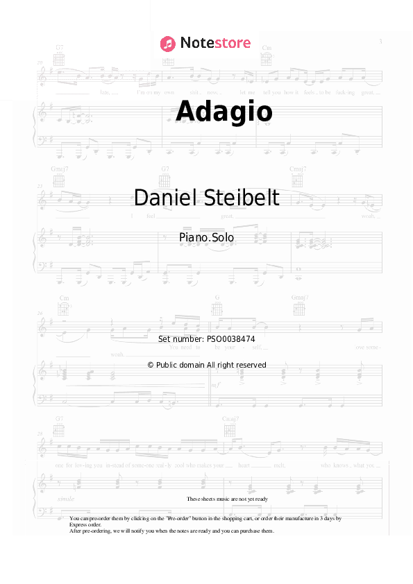 Adagio - Daniel Steibelt Piano Sheet Music - Piano.Solo