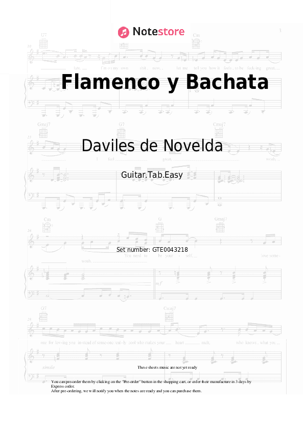 Flamenco y Bachata - Daviles de Novelda Tabs Easy - Guitar.Tab.Easy