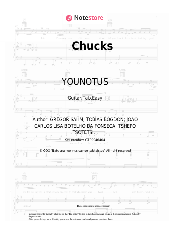Chucks - YOUNOTUS, Mi Casa Tabs Easy - Guitar.Tab.Easy