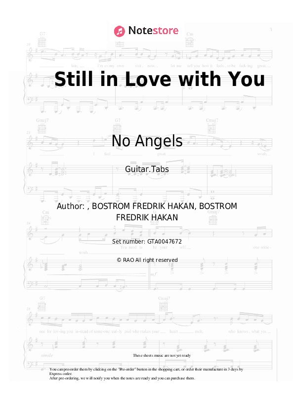 Still in Love with You - No Angels Tabs - Guitar.Tabs