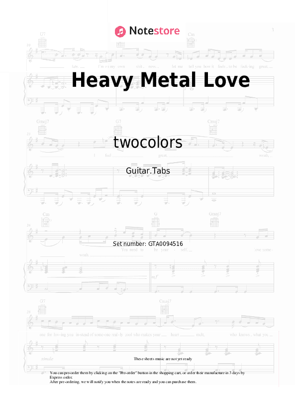 Heavy Metal Love - twocolors Tabs - Guitar.Tabs