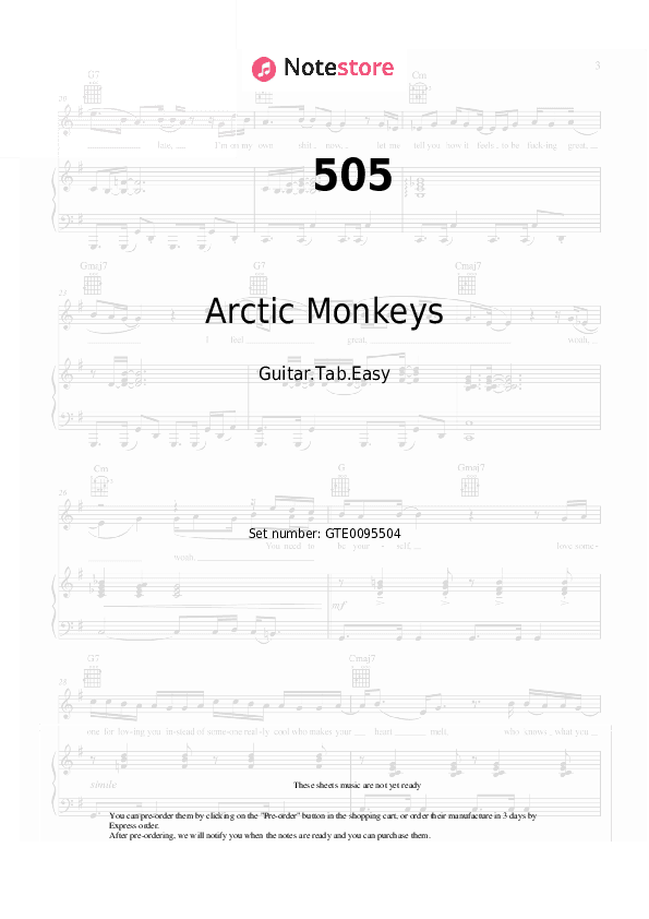 505 - Arctic Monkeys Tabs Easy - Guitar.Tab.Easy