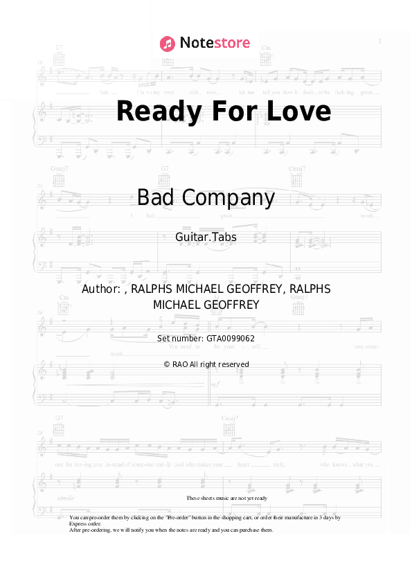 Ready For Love - Bad Company Tabs - Guitar.Tabs