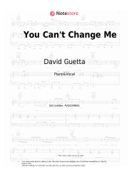 Sheet music, chords David Guetta, MORTEN, Raye - You Can't Change Me